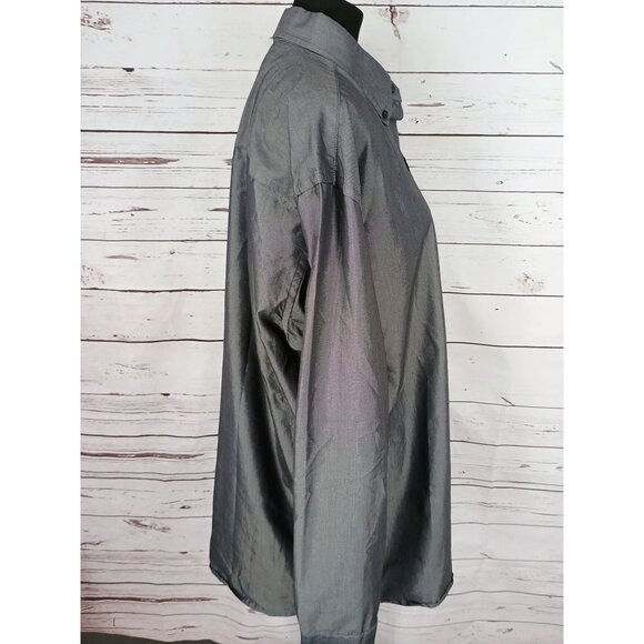 Wrangler George Strait Collection Charcoal Button Front‎ Size XXL Dress Shirt - Picture 2 of 7